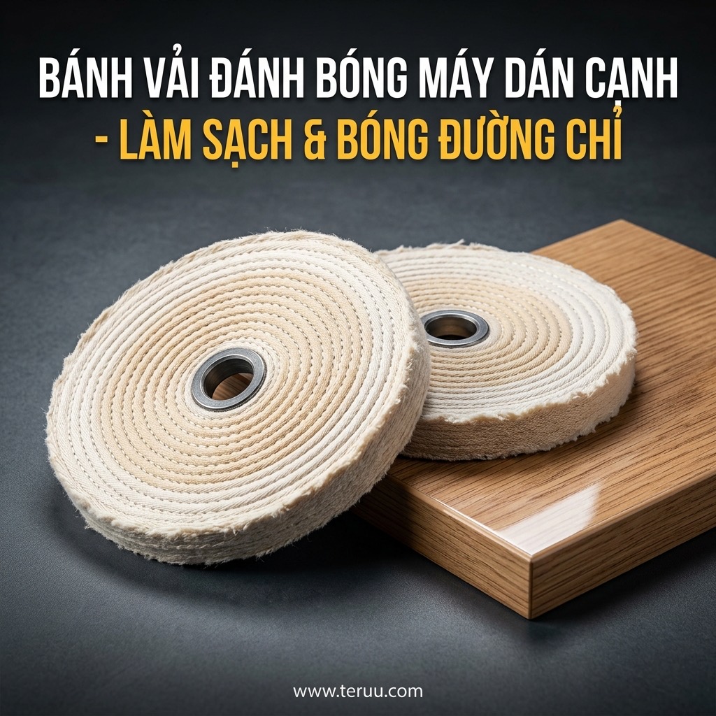 P52 Con lăn ép chịu nhiệt & bánh vải đánh bóng máy dán cạnh