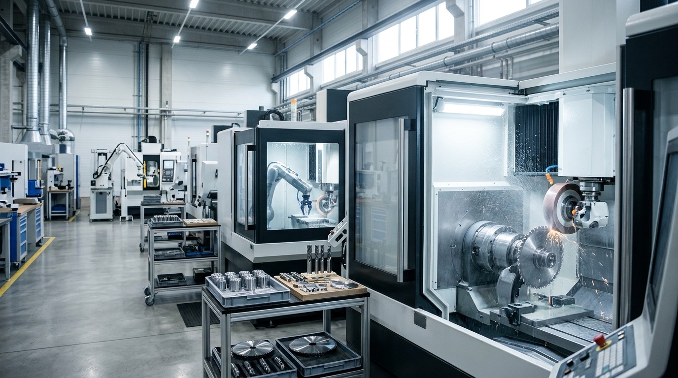5-axis CNC grinding workshop