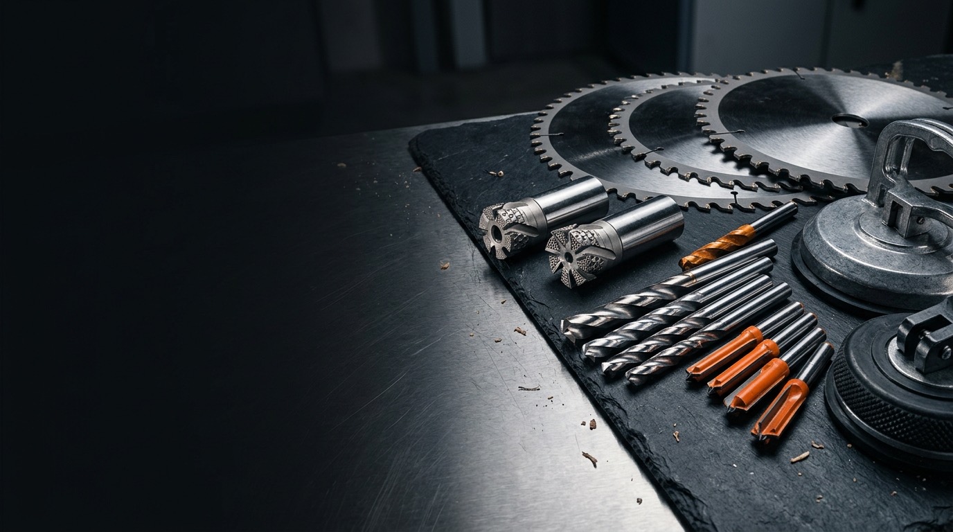 TERUU woodworking tooling line-up — TCT saw blades, PCD cutters and CNC router bits